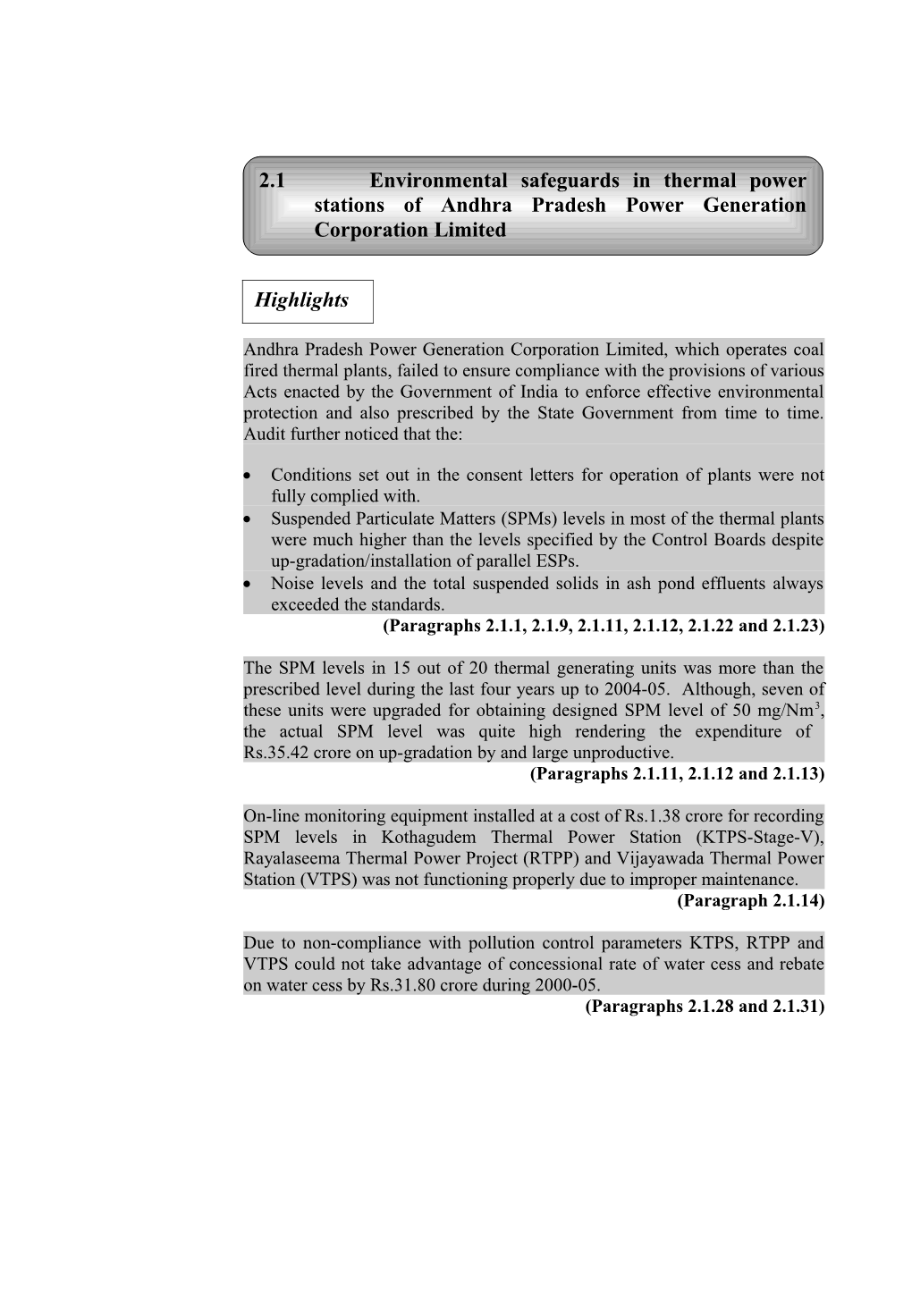 Review on Environmental Safeguards in Thermal Power Stations