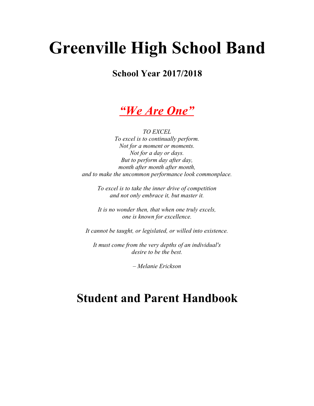 Greenville High School Band