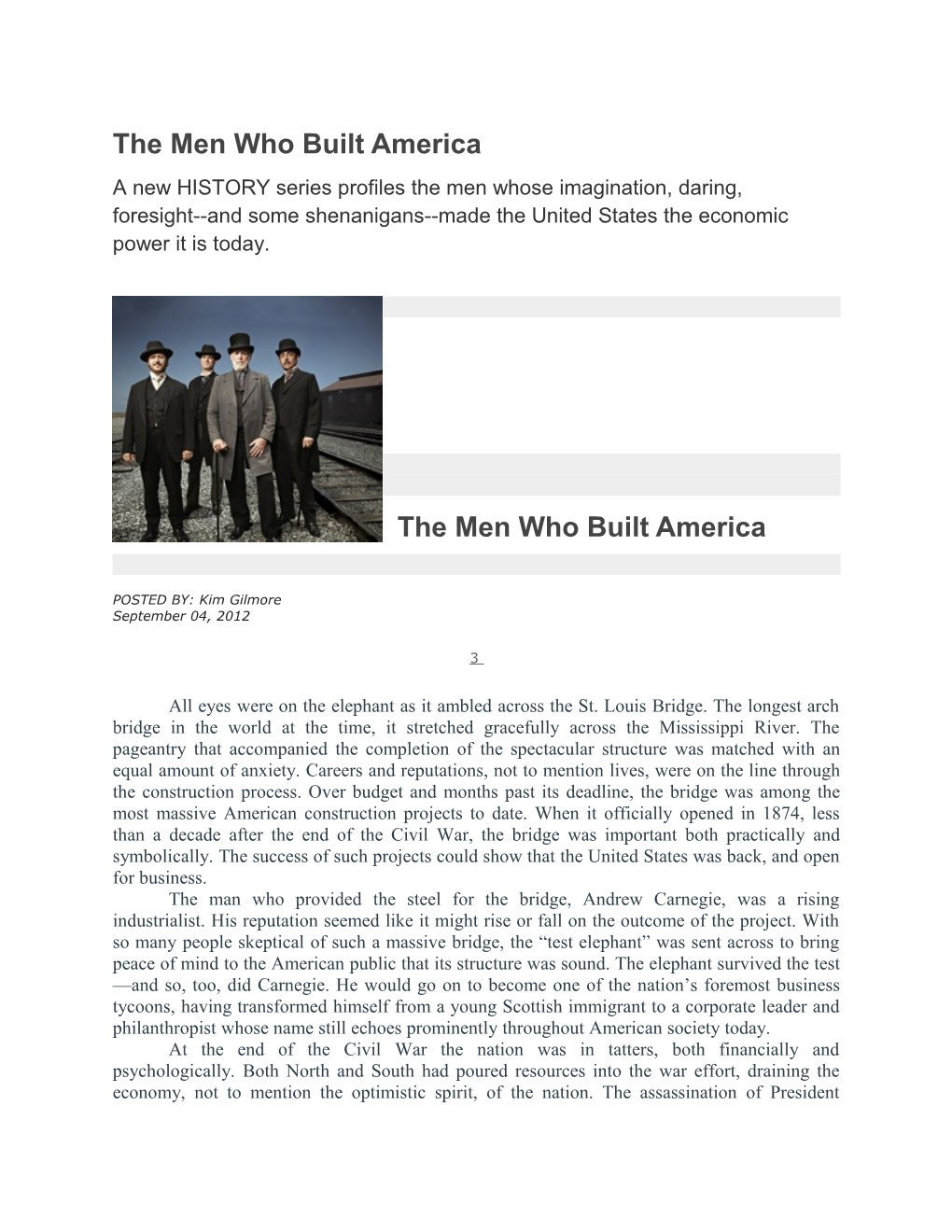 The Men Who Built America