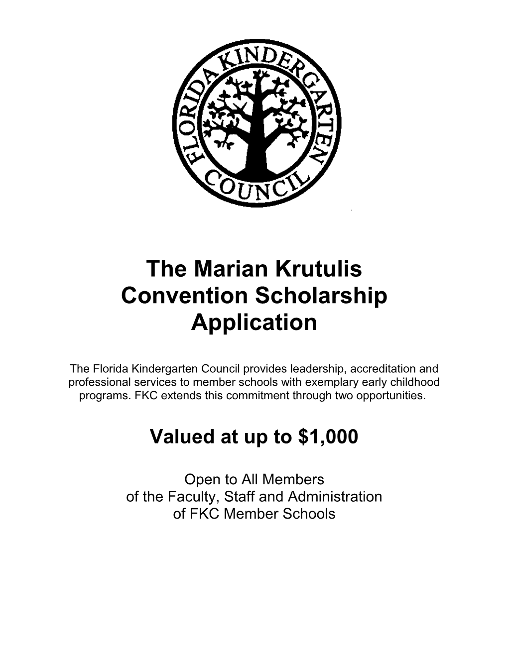 Convention Scholarship Application
