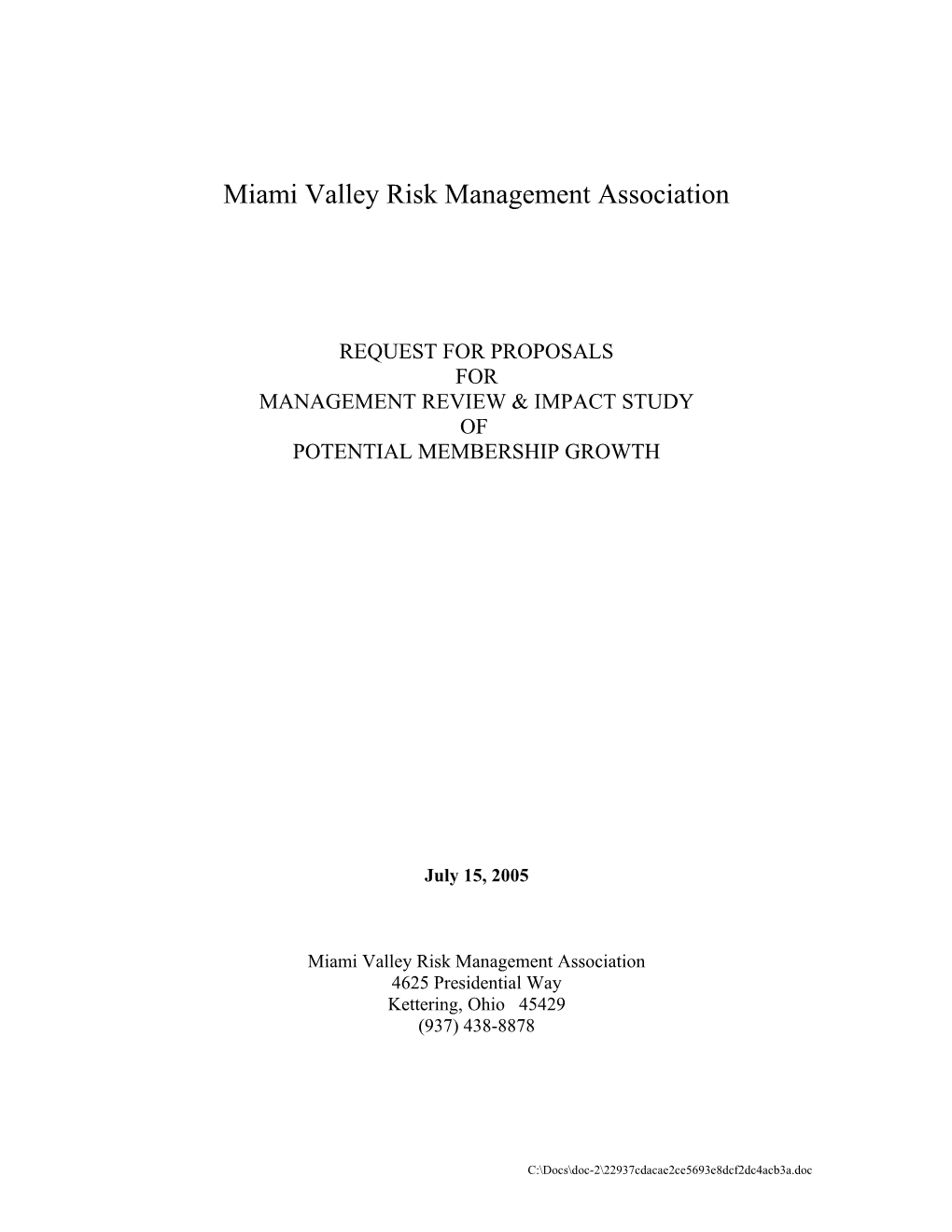 Miami Valley Risk Management Association