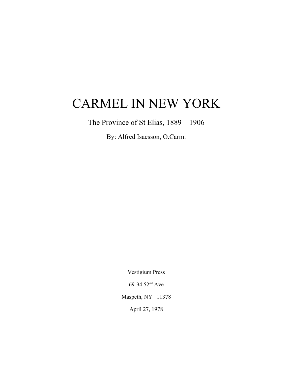 Carmel in New York