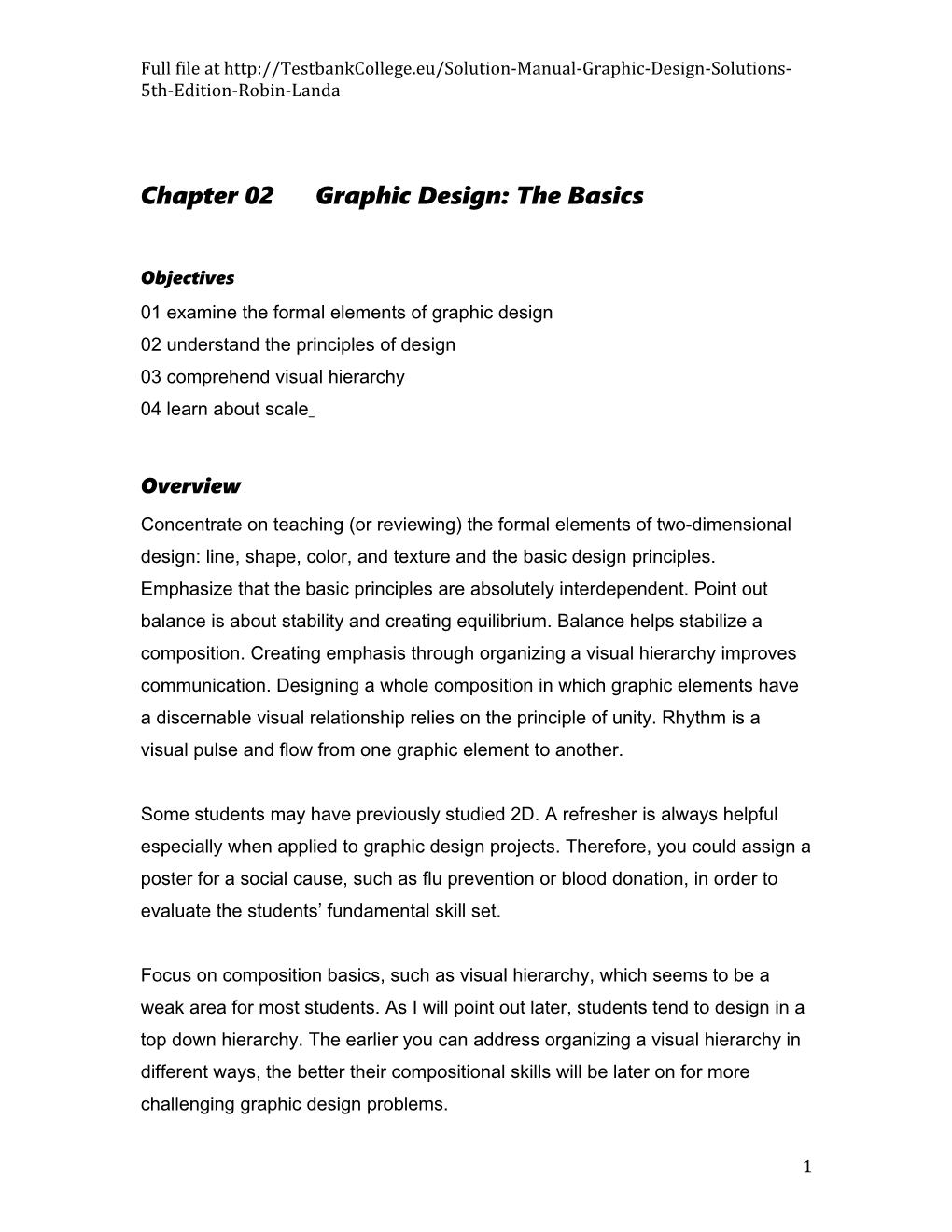 Chapter 02 Graphic Design: the Basics