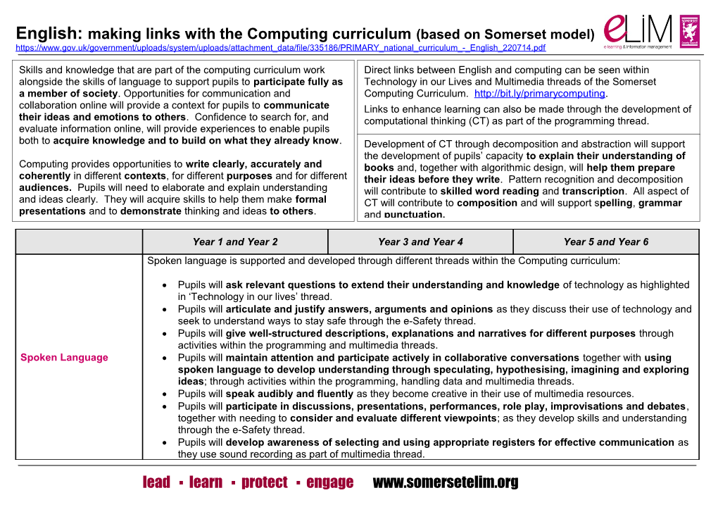 English and Computing