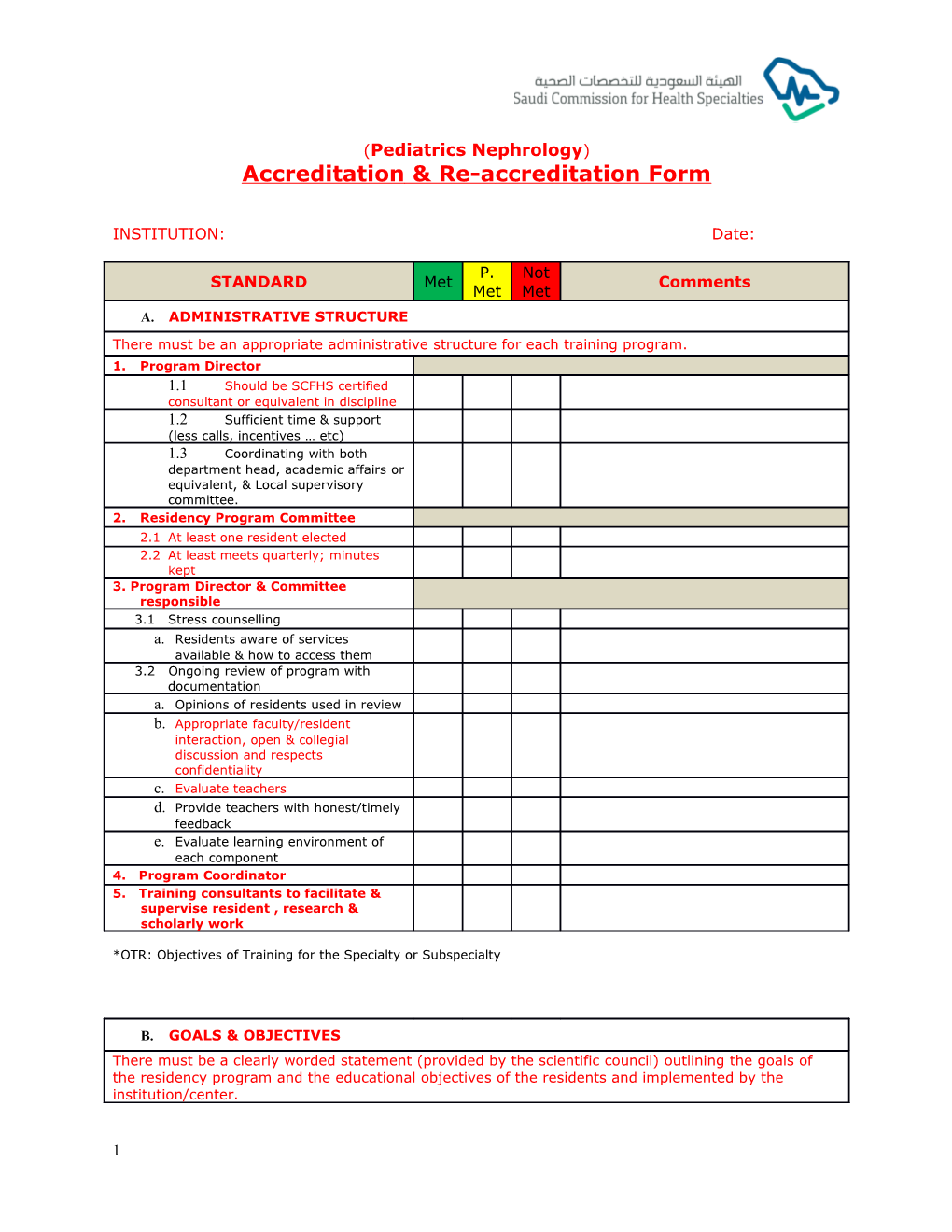 Accreditationre-Accreditation Form