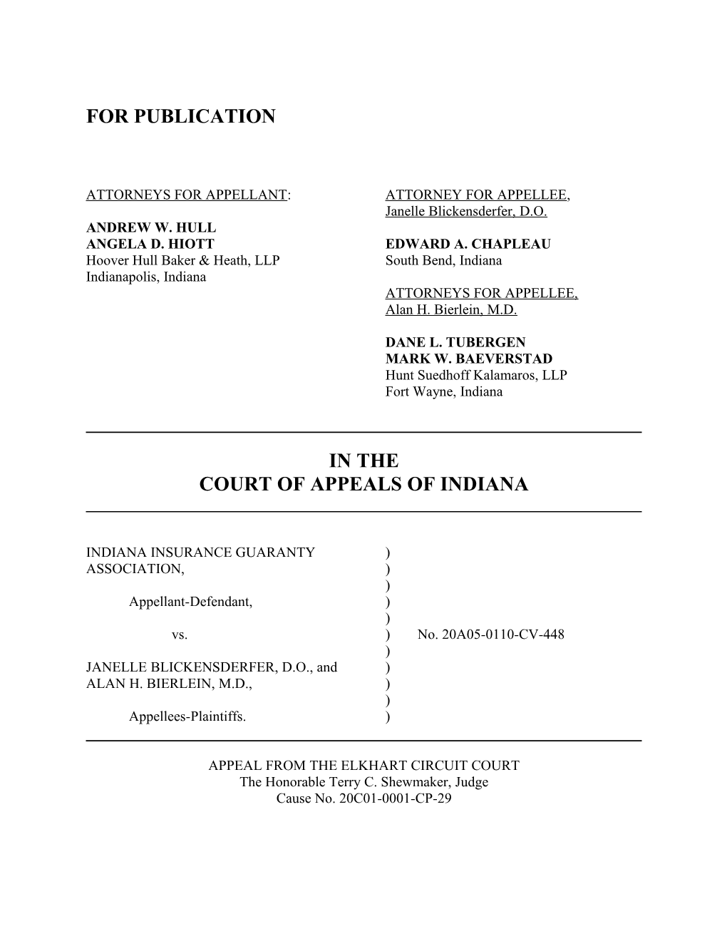 Bench Brief Indiana Insurance V