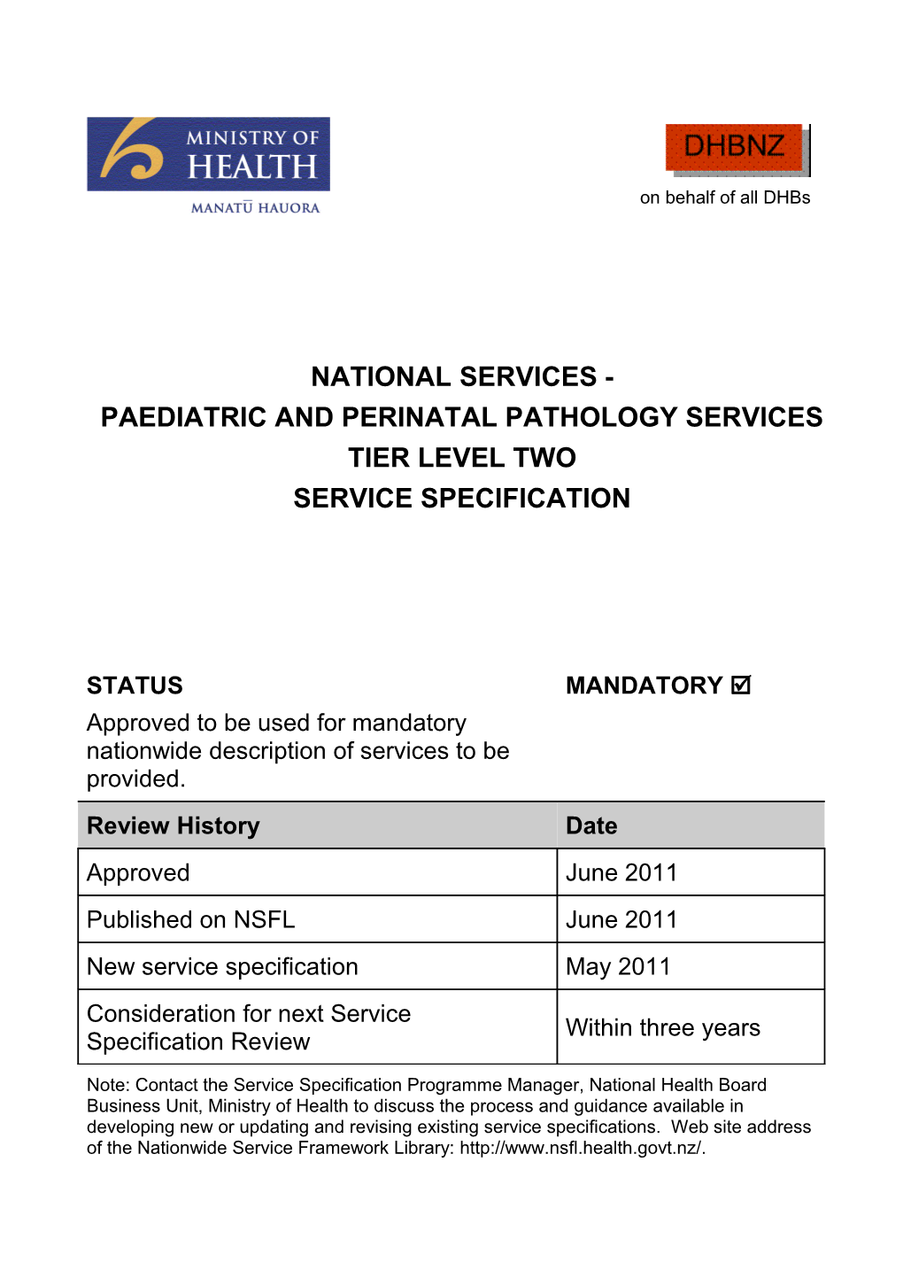 Paediatric and Perinatal Pathology Services