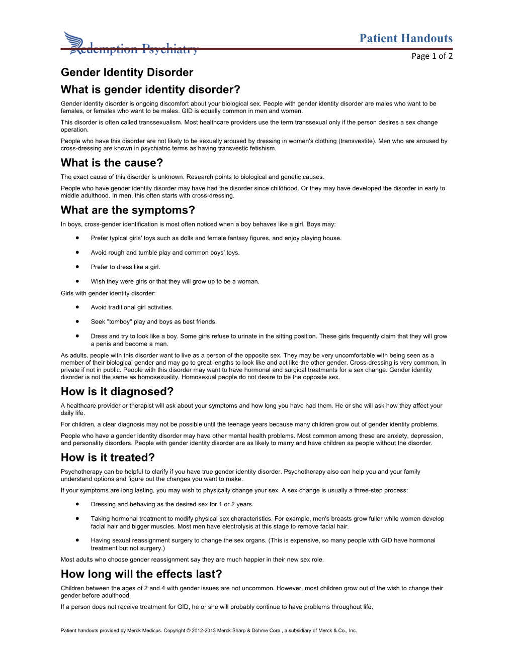 What Is Gender Identity Disorder?