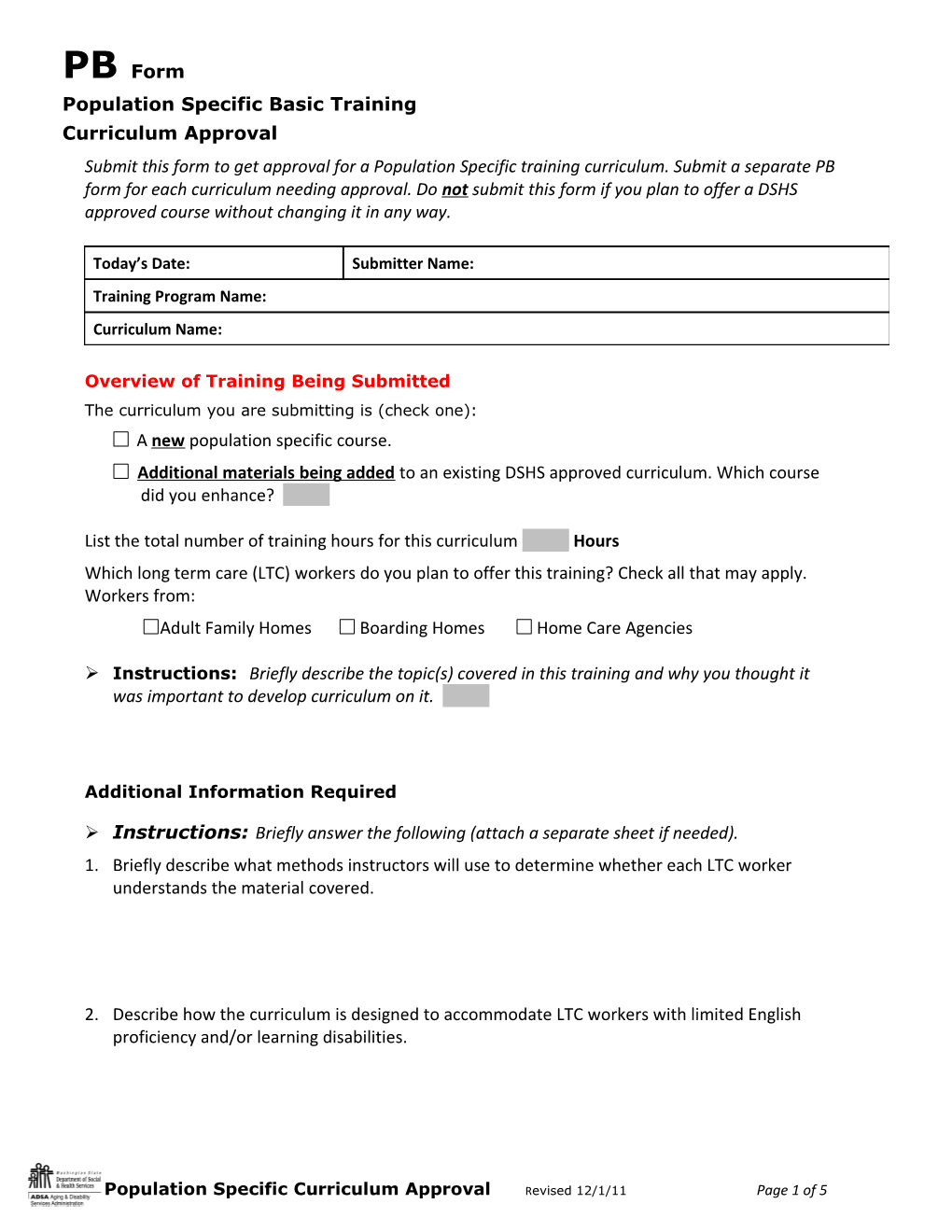 Fundamentals of Caregiving Attestation for Curriculum Verfication