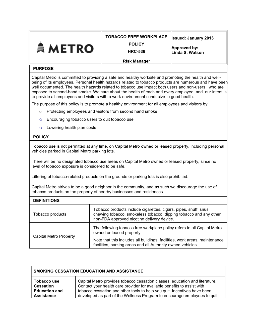 Links to Related Policies and Forms