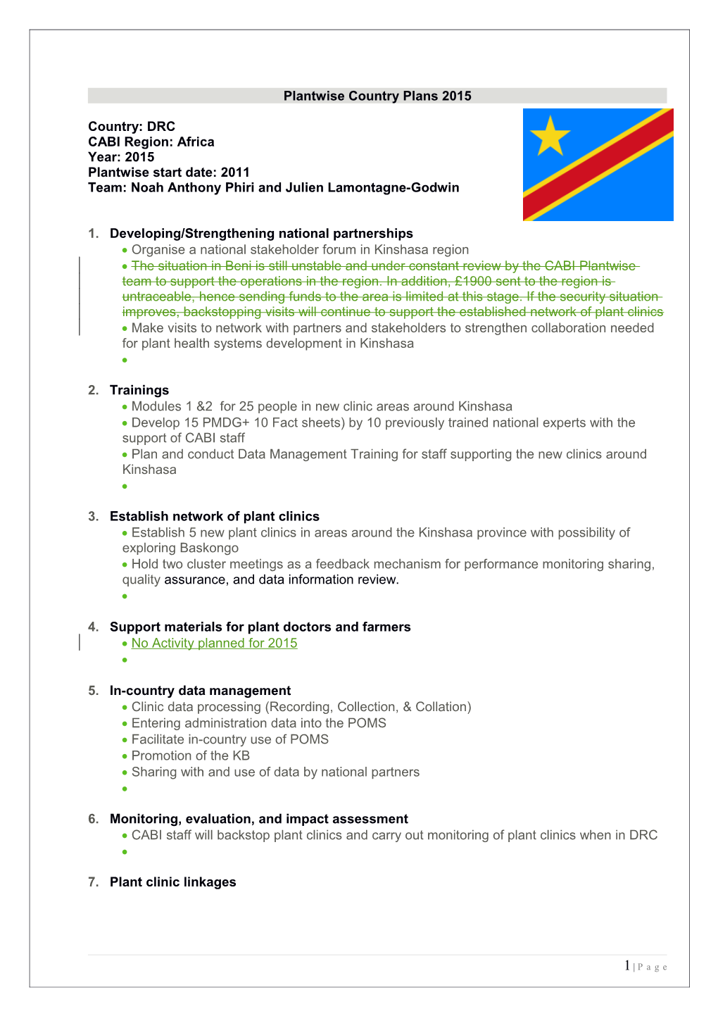 Plantwise Country Plans 2015