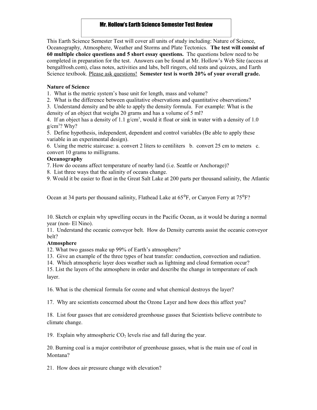 1. What Is the Metric System S Base Unit for Length, Mass and Volume?