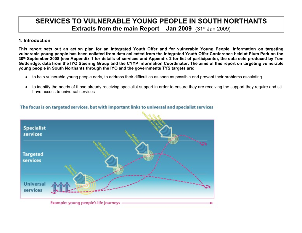 Services to Vulnerable Young People in South Northants