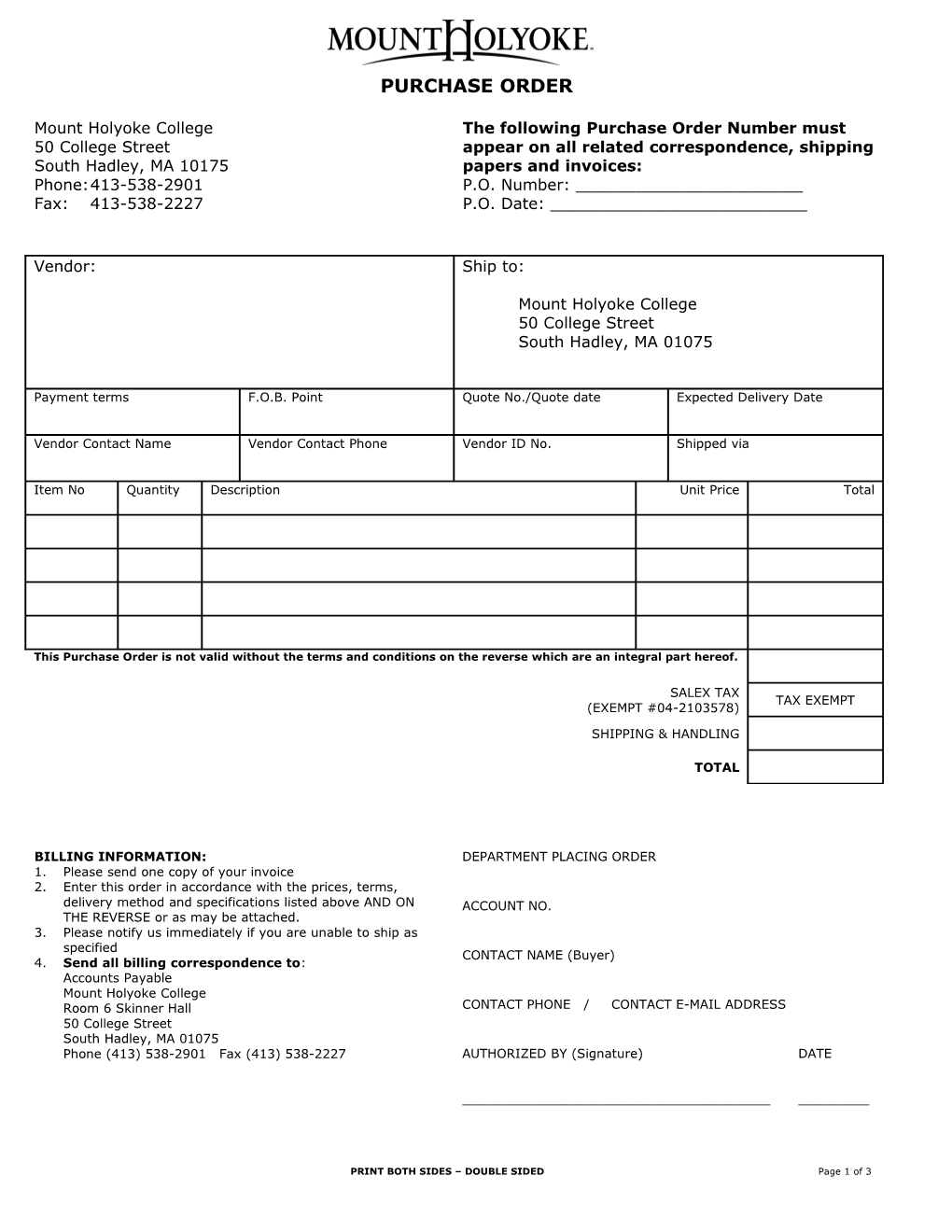 Purchase Order