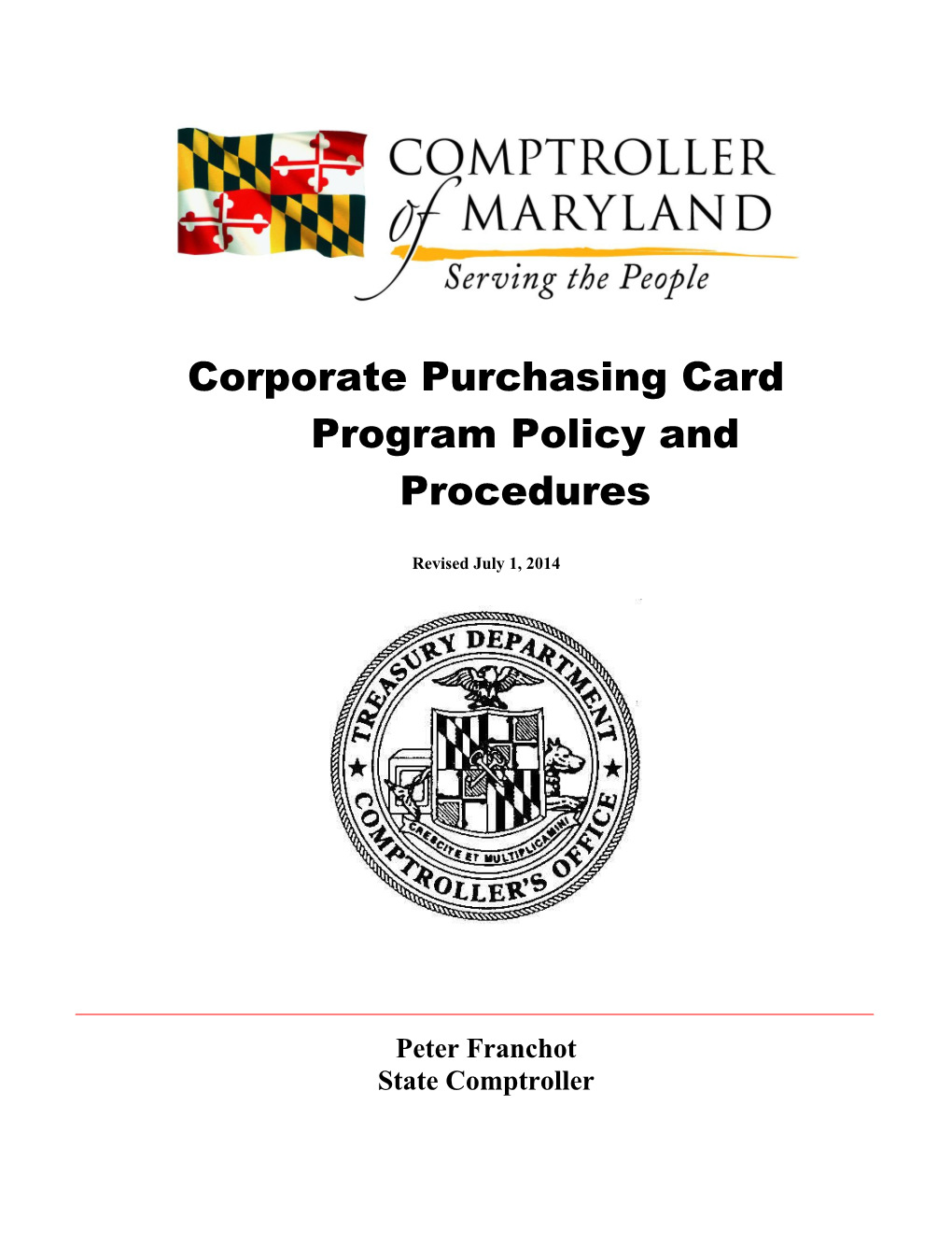 Corporate Purchasing Card Program Policy and Procedures