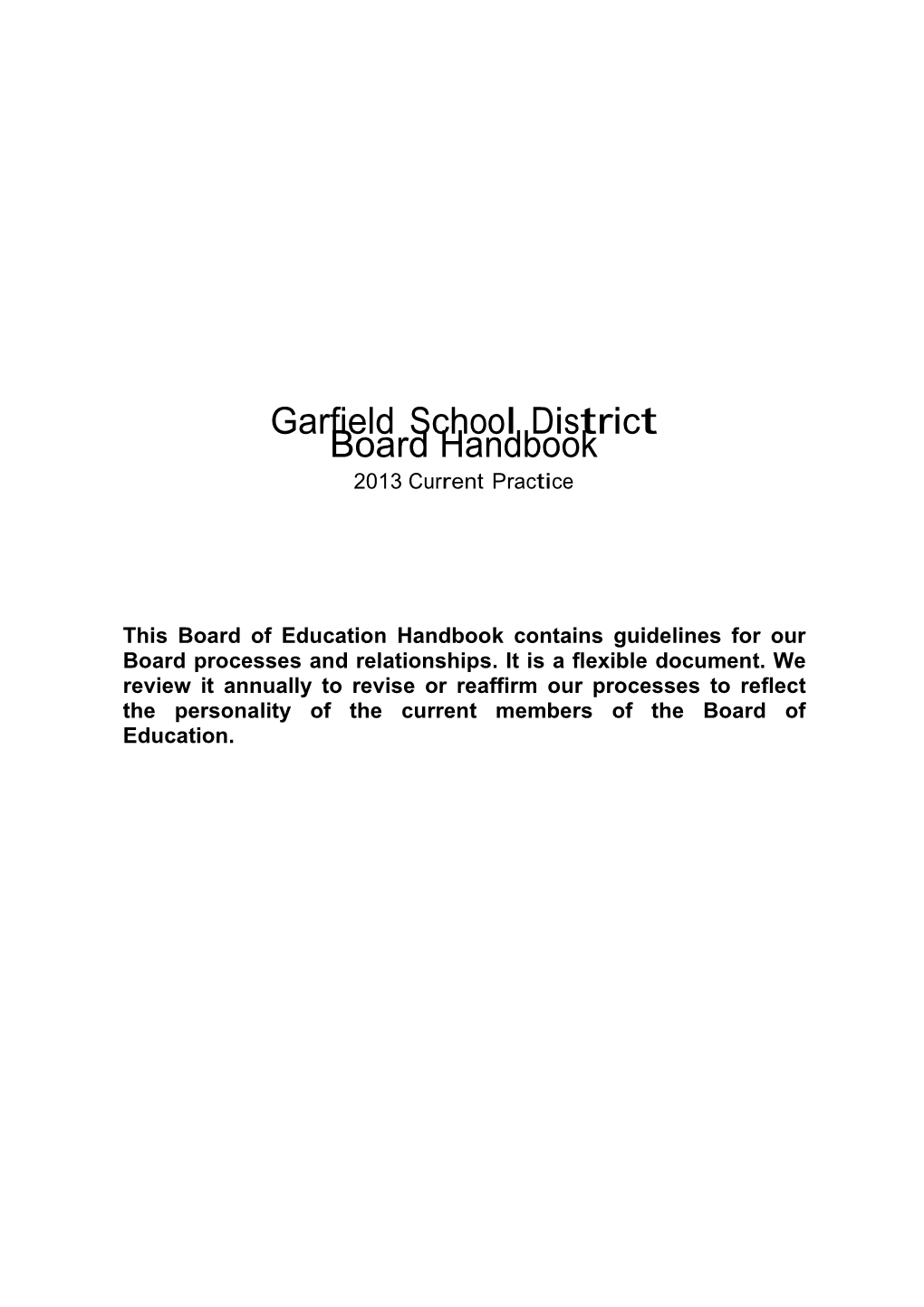 Garfieldschooldistrict Smission Statement Andgoals