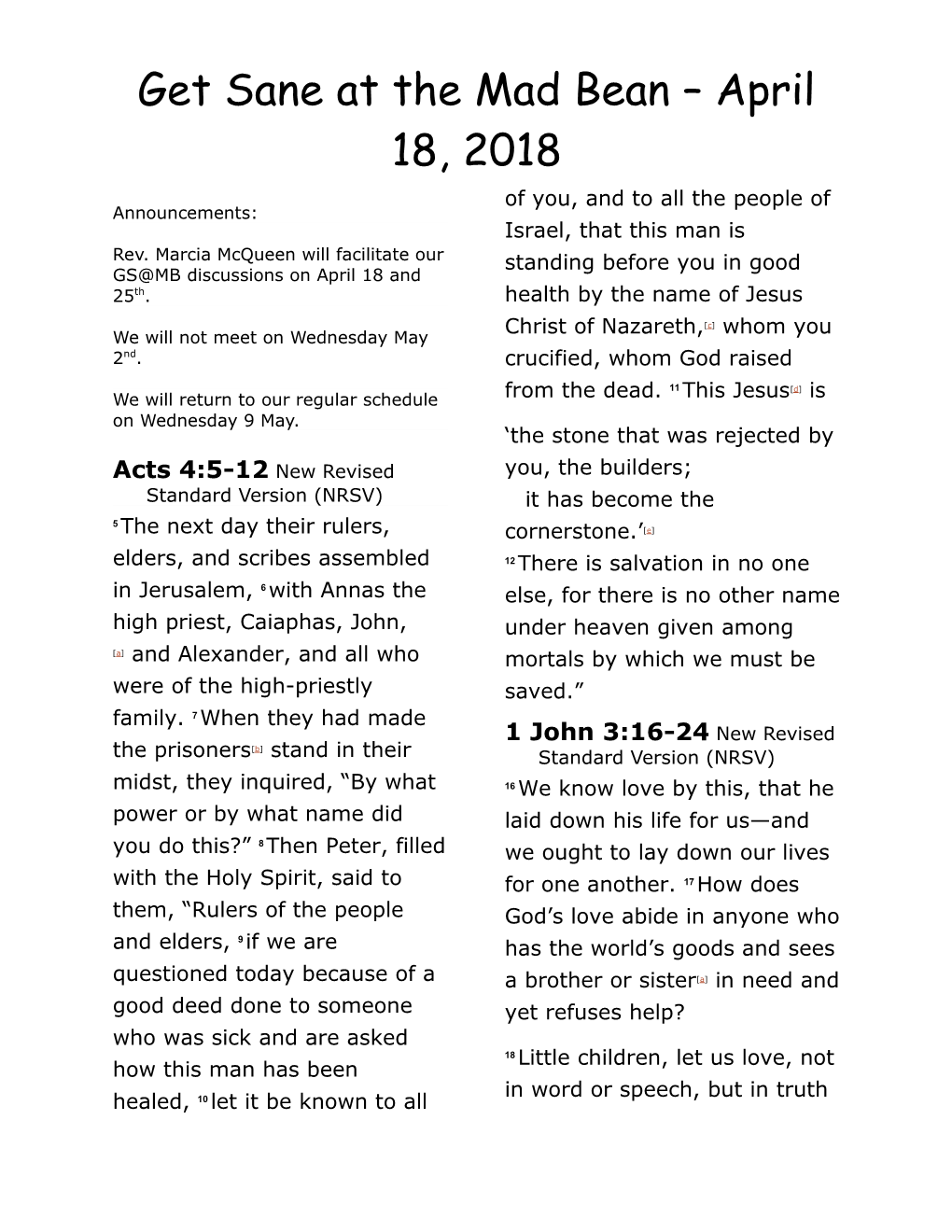 Acts 4:5-12New Revised Standard Version (NRSV)