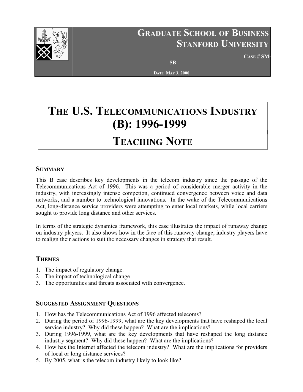 Ariel Capital Management - Teaching Notep. 1