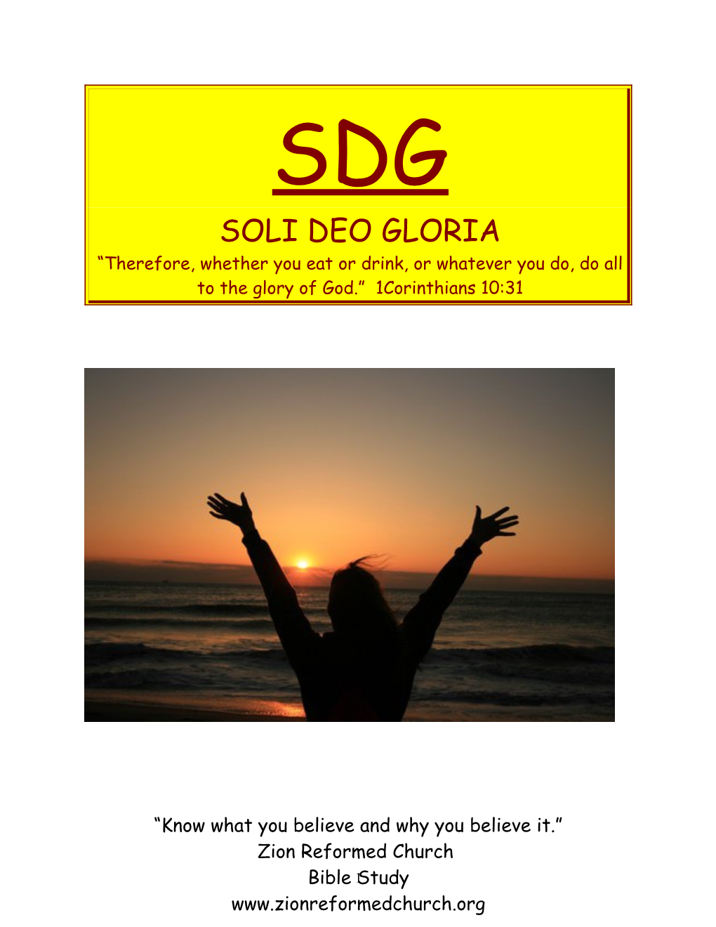 Soli Deo Gloria