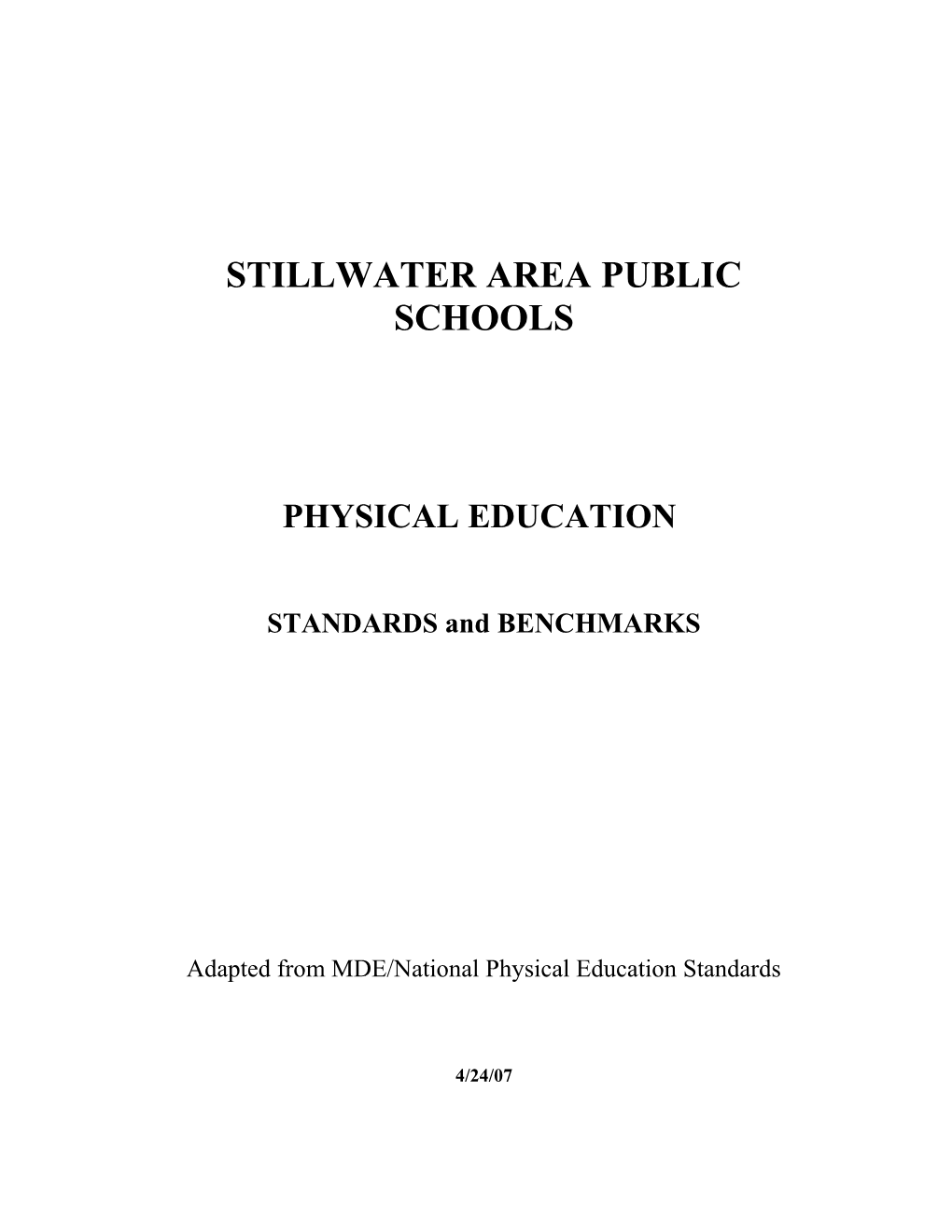 Stillwater Physical Education