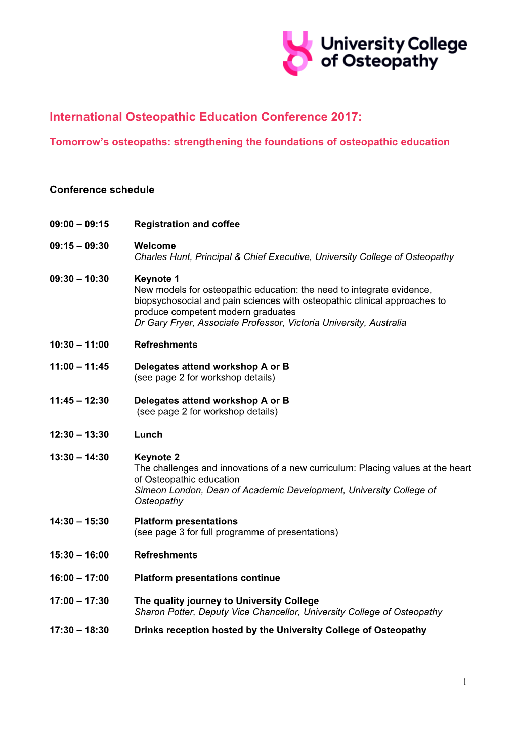 Tomorrow S Osteopaths: Strengthening the Foundations of Osteopathic Education