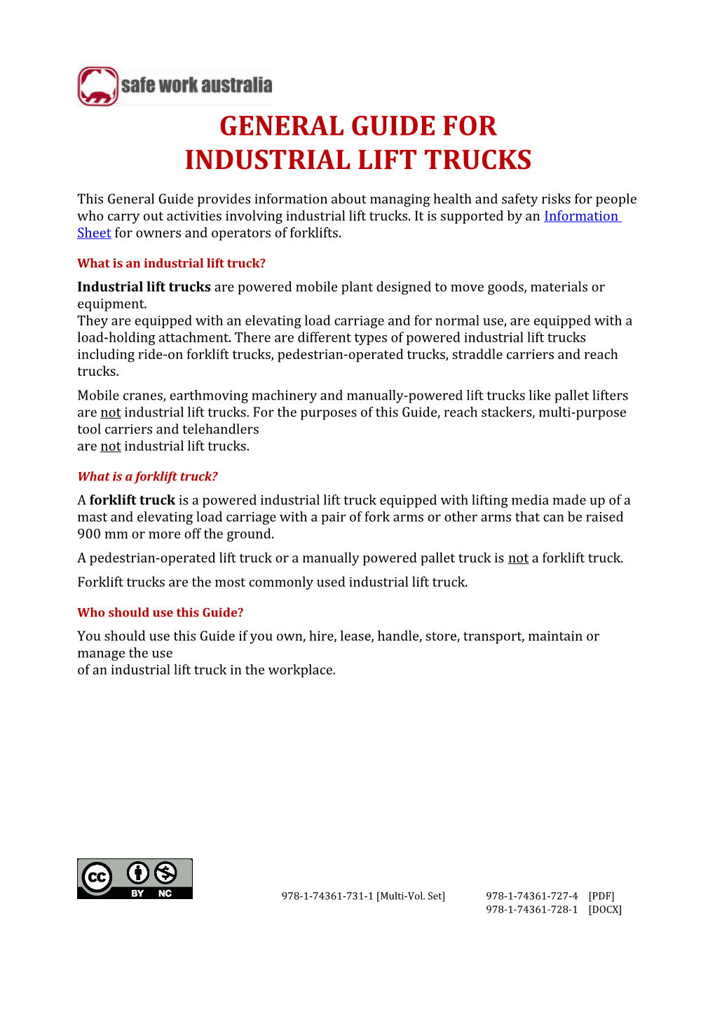 2. General Guide for Industrial Lift Trucks