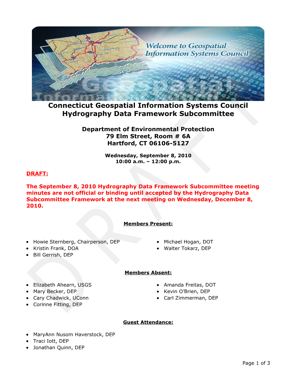 Connecticut Geospatial Information Systems Council