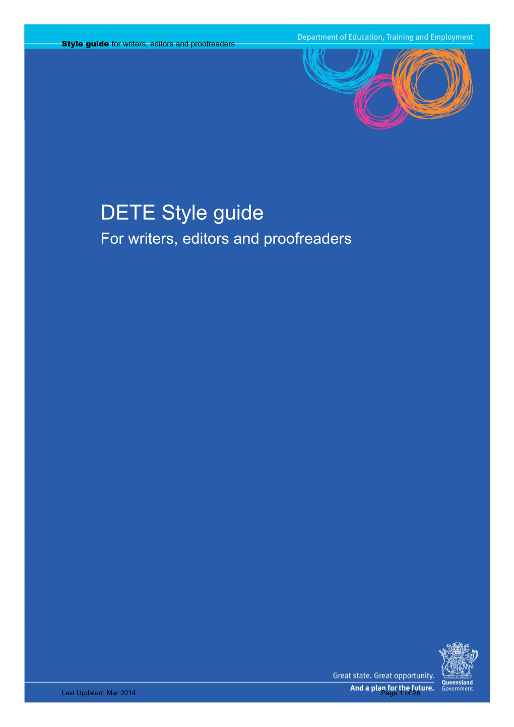 DETE Style Guide