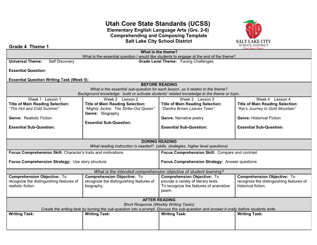 Utah Core State Standards (UCSS)