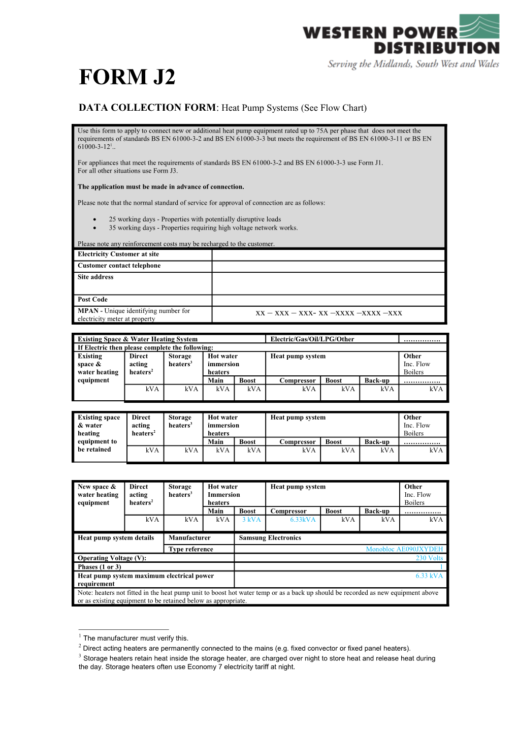 SSEG Commissioning Form and Declaration, to Be Provided to the Network Operator by The