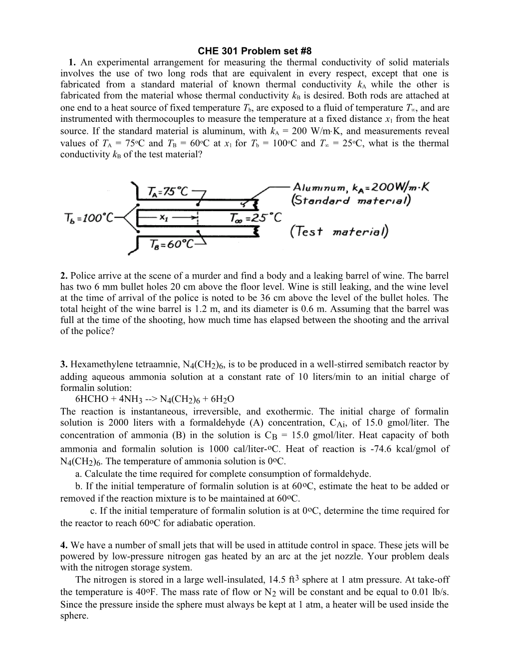 CHE 301 Problem Set #3