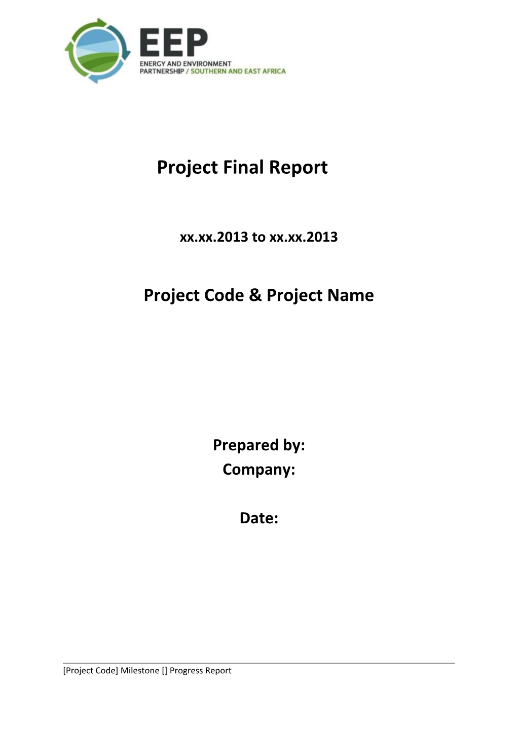 Project Code & Project Name