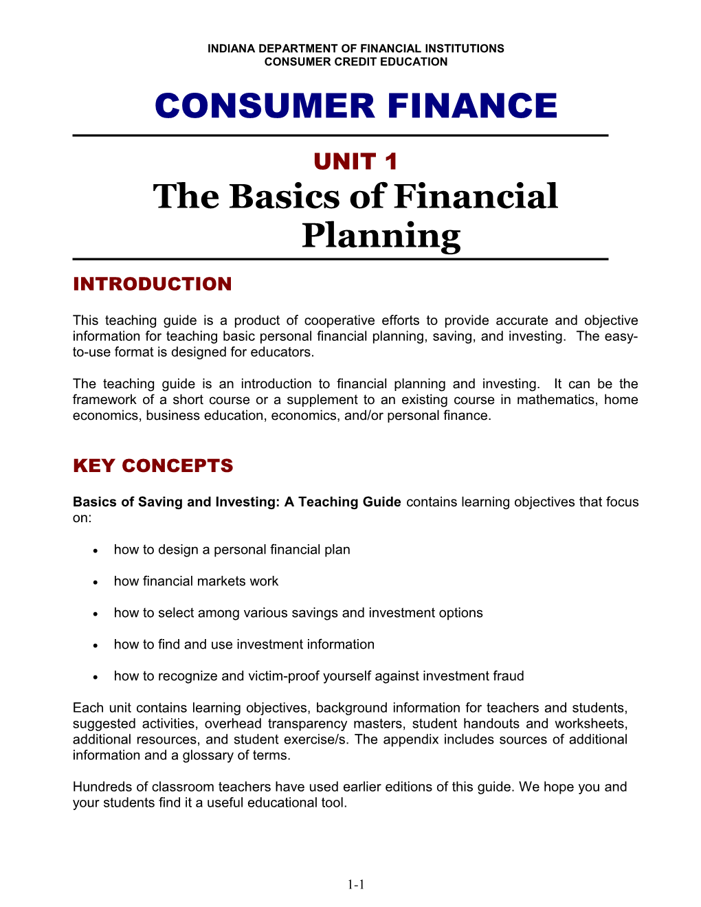 Basics of Saving & Investing : Financial Decisions (Unit 1) s1