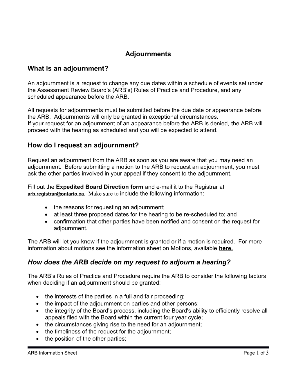 What Is an Adjournment?