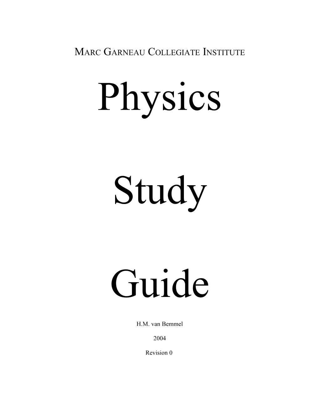 MGCI Physics Study Guide - 45