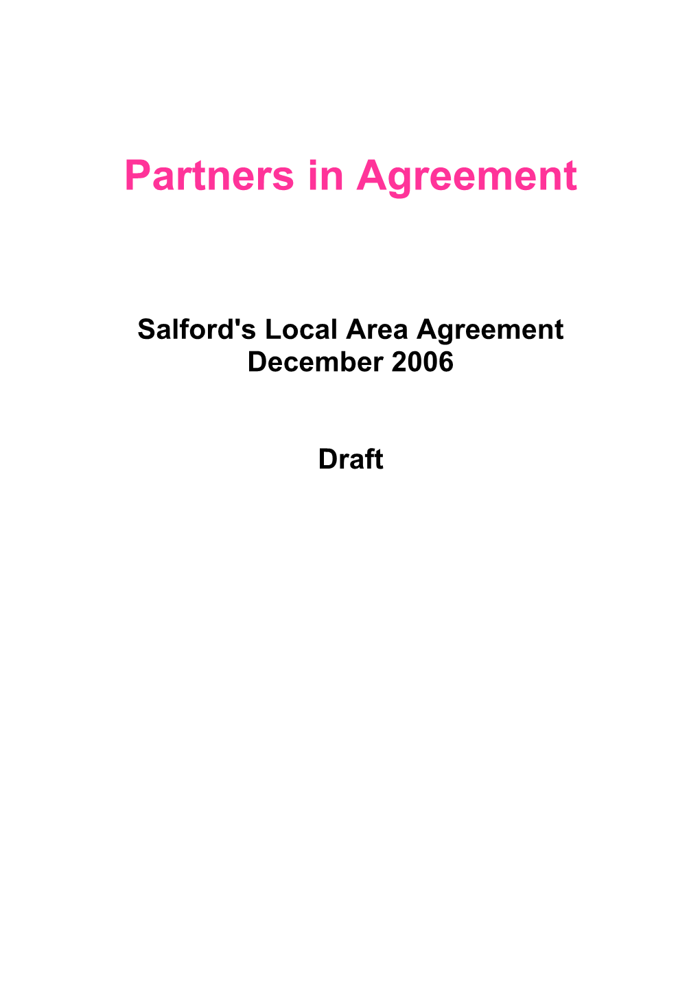 The Salford Agreement
