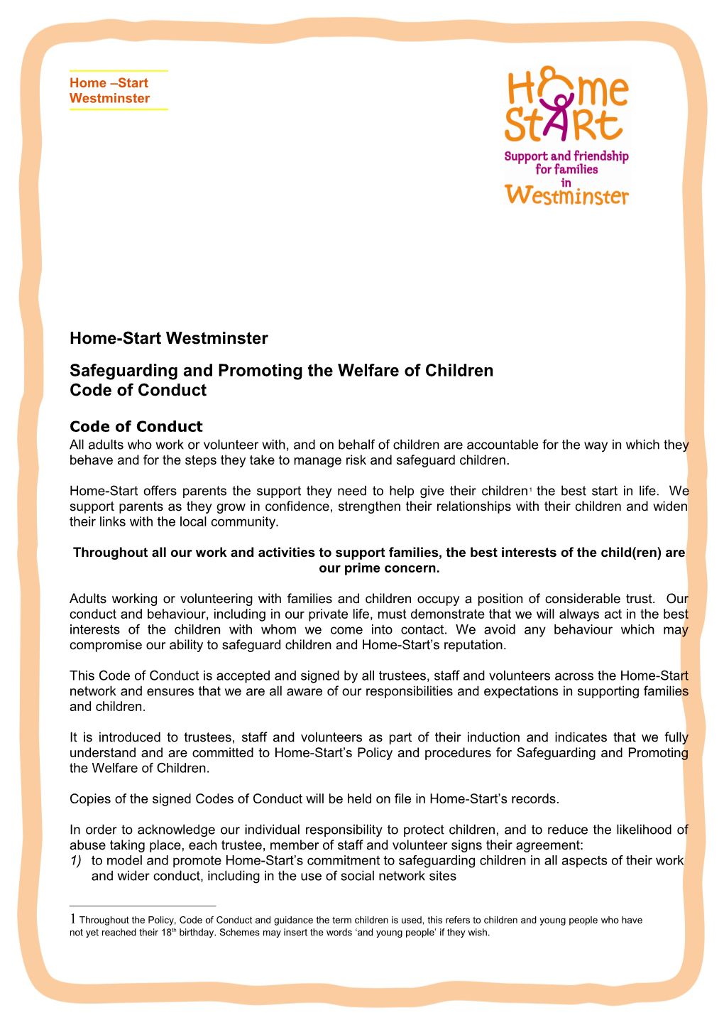 Safeguarding and Promoting the Welfare of Children