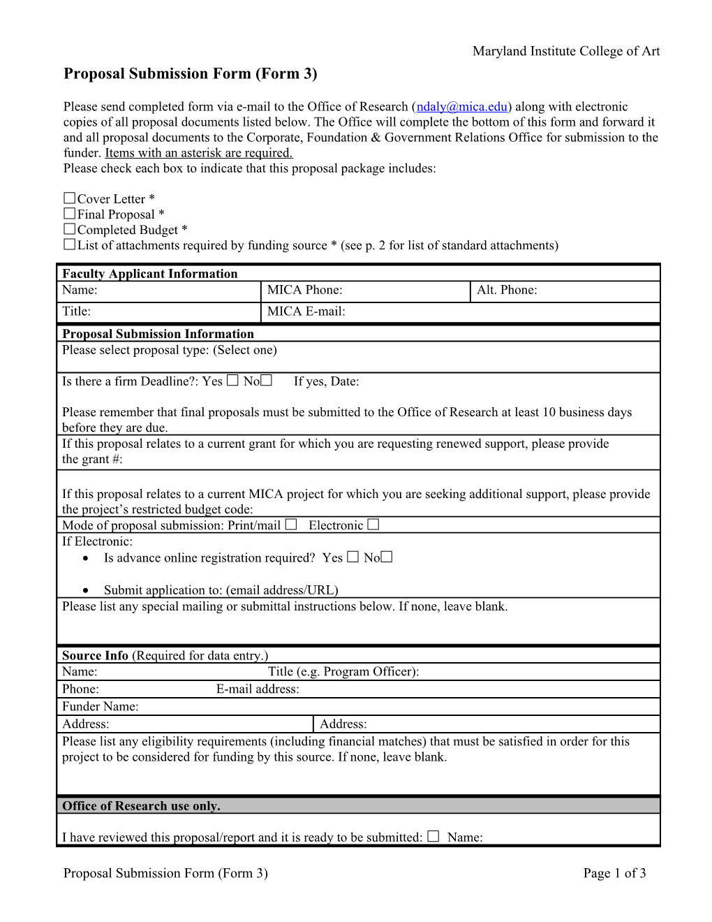 Proposal/Report Submission Form s1