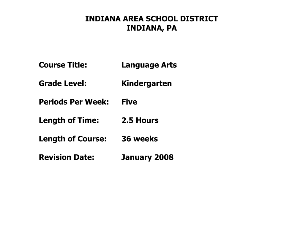 Indiana Area School District