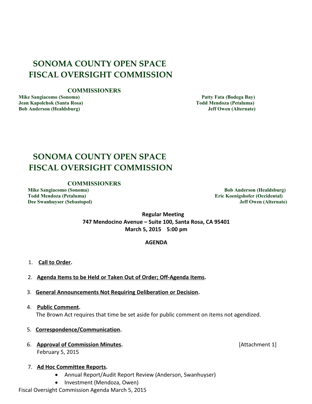 Sonoma County Open Space
