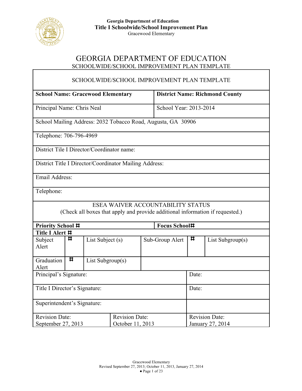 Georgia Department of Education s1