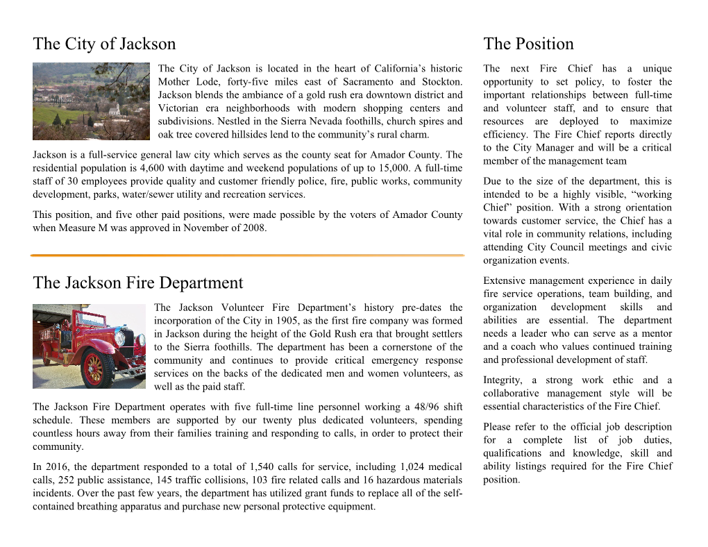 The City of Jackson