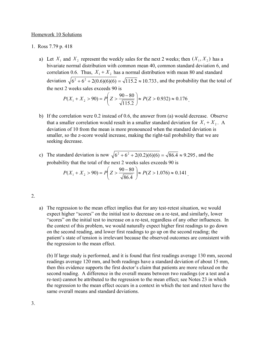 Homework 10 Solutions