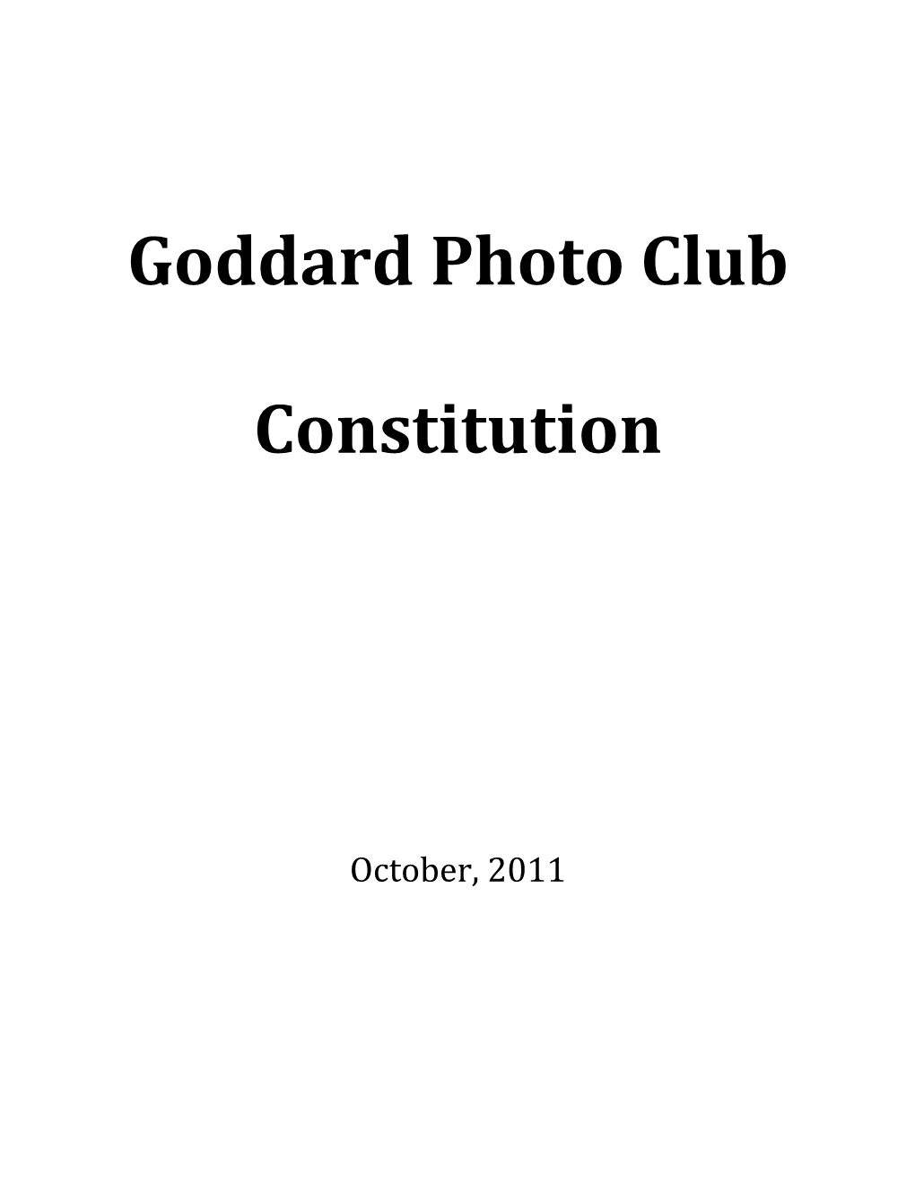 Goddard Photo Club