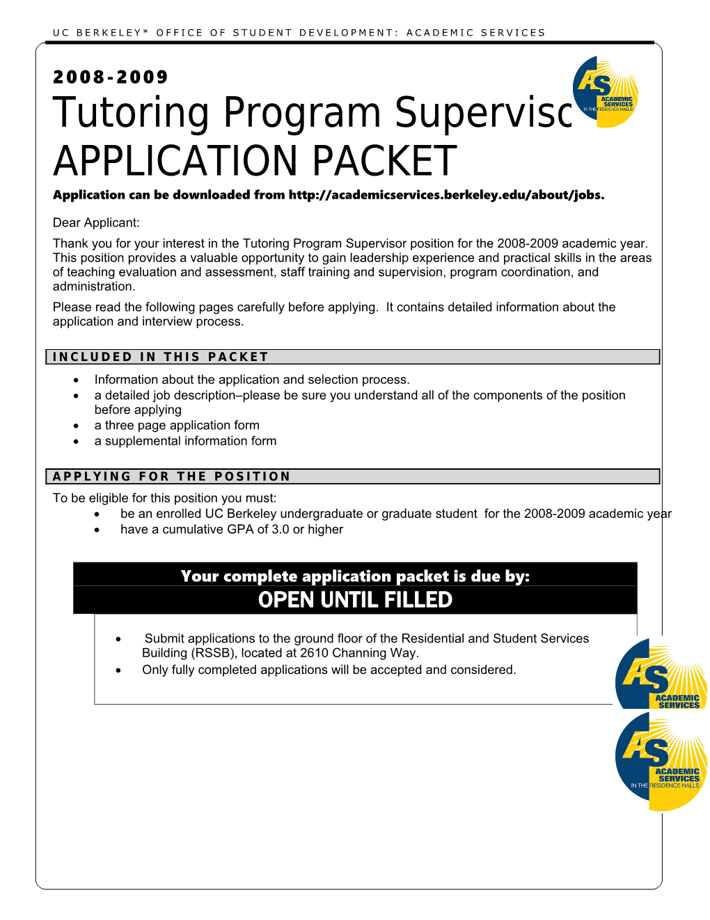 Computing Assistant Re-Application Form