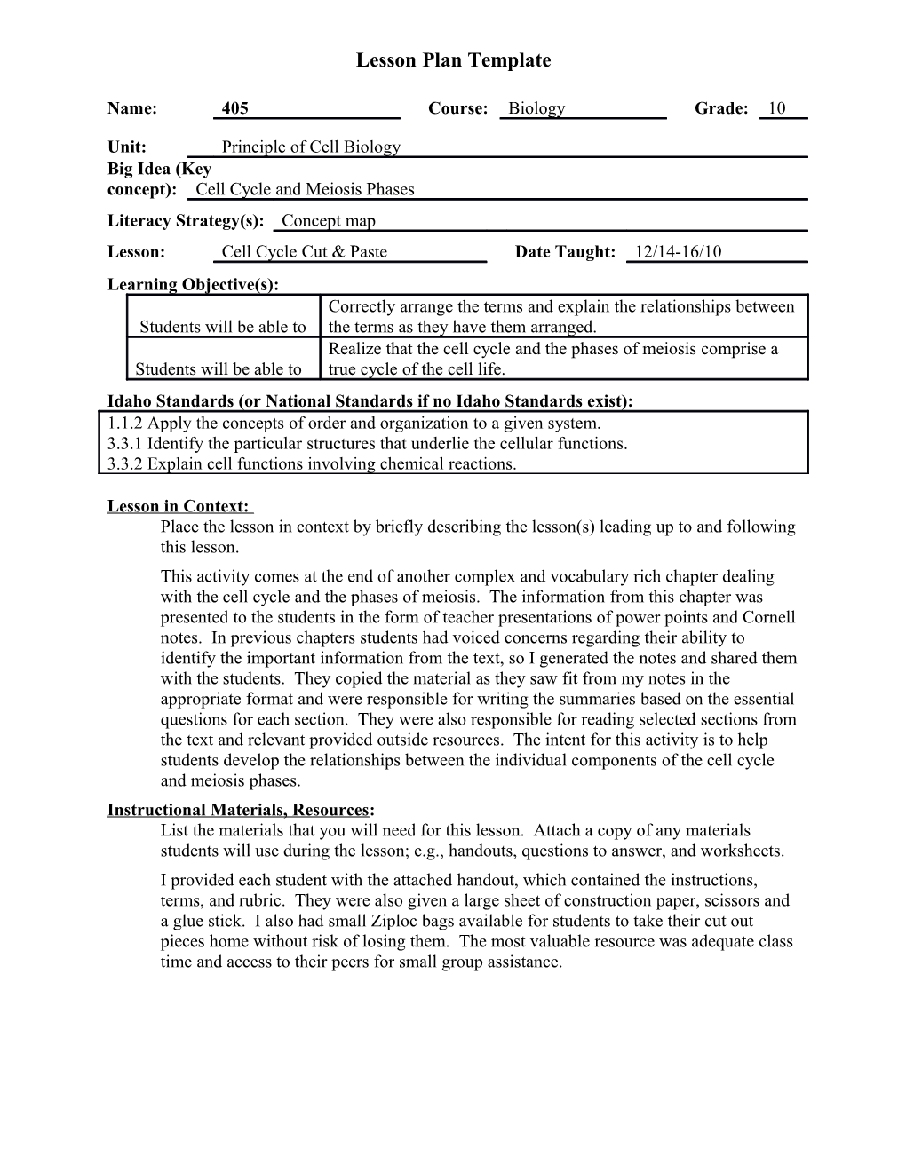 Unit Plan Template s3