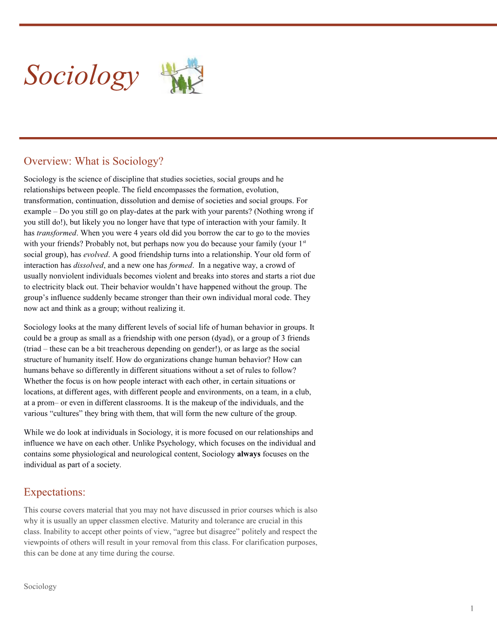 Overview: What Is Sociology?