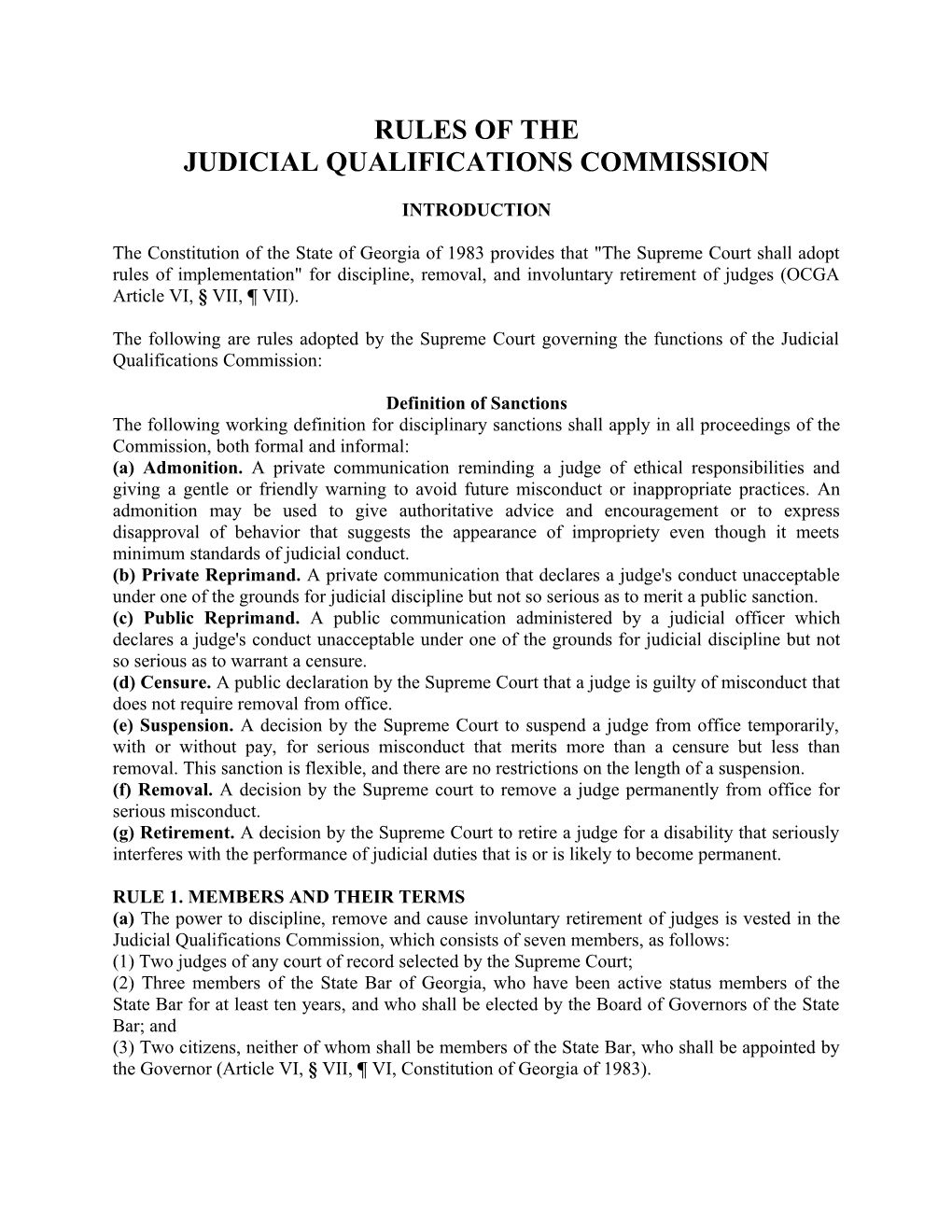 Judicial Qualifications Commission