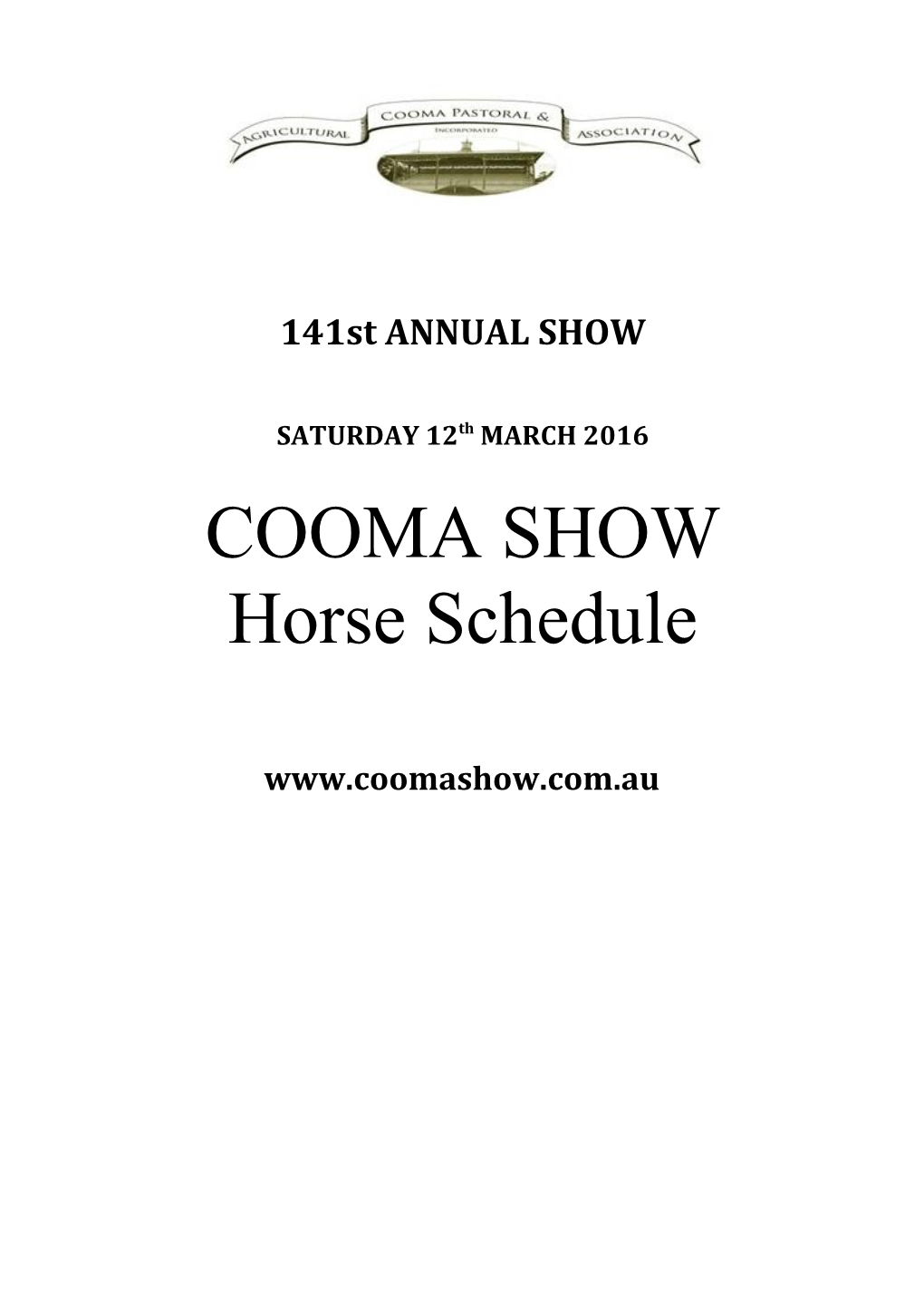 141St ANNUAL SHOW