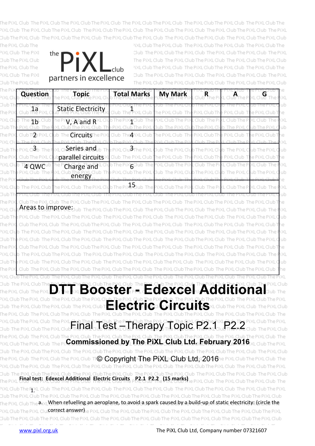 DTT Booster - Edexcel Additional